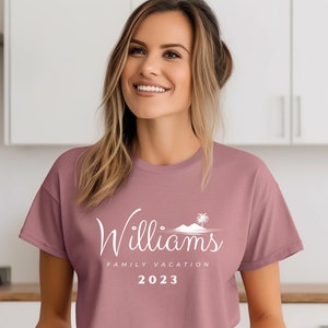 Personalized Family Name Vacation Shirt, Custom Family Shirts For Summer, 2023 Family Vacation Shirt, Family Beach Shirt, Group Family Trip