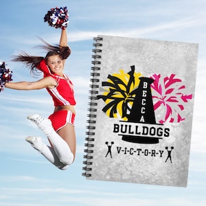 Personalized Cheerleader Notebook, Senior Cheer Gifts, Custom Cheer Coach Planner, Cheer Coach Gift, Cheerleader Gifts,