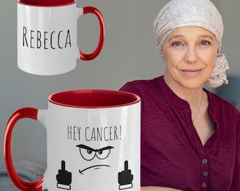 Personalized Cancer Mug, Chemo Care Package, Cancer Warrior Gift, Cancer Survivor Gift, Funny Cancer Gift, Get Well Soon Gift
