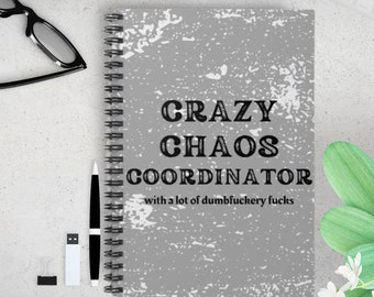 Chaos Coordinator Notebook, Work Anniversary Gift, Bosses Day Gifts, Boss Leaving Gift, Leadership Gifts, Funny Supervisor Gift