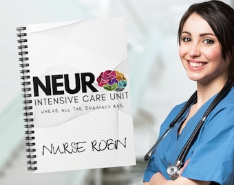 Personalized Neuro ICU Nurse Notebook, Neuro Nurse Planner, Nurse Manager Gift, Night Shift Nurse Journal, Medical Planner Nurse Notes
