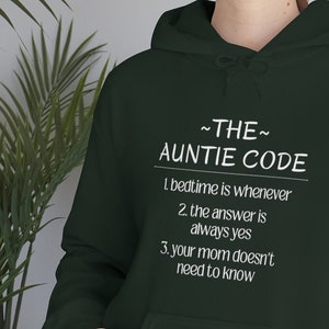 The Auntie Code Hoodie, Funny Auntie Hoodie, Auntie Gift from Niece, Aunt Code Hoodie, Gift For Aunt, Aunt Gift For Christmas