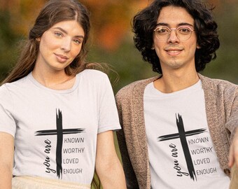 Koszulka oparta na wierze, koszulka chrześcijańska „Jesteś wystarczający”