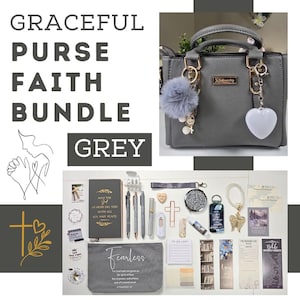 Graceful Purse Faith Bundle | Bible Study Gift Set | Christian Purse Gift Box | Bookish Bible Study Bundle | Faith Care Package