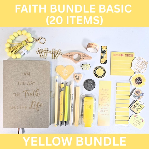 Faith Bible Study Bundle, Faith Bible Study Journaling Kit, Christian Bookish Bundle (20 Items), Christian Journaling Kit, Faith Gifts