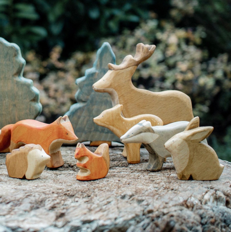 Hölzernes Reh Spielzeug Handgemachtes Holz Spielzeug für Kinder Geschenk für Kinder Handmade Montessori Holz Tier Spielzeug Waldorf Spielzeug Bild 10