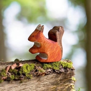 Wooden Squirrel Toy | Waldorf Toy | Handmade Wooden Montessori Toy | Organic Kids Toys | Gift for Christmas | Autumn Decor