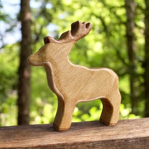 Wooden Deer Toy | Handmade Wood Toy for Kids | Gift for Kids | Handmade Montessori Wooden Animal Toy | Waldorf Toy