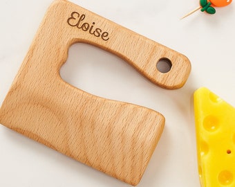 Couteau Montessori, Couteau pour enfants personnalisé en bois, Couverts pour enfants, Cadeaux de premier anniversaire, Cadeaux pour enfants, Cadeaux de Pâques pour bébé