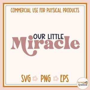 Nuestro pequeño milagro SVG - Milagro bebé SVG - Arco iris bebé svg - FIV bebé svg - Anuncio de embarazo Svg