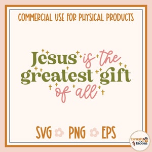 Jesus Christmas SVG - Jesus is the Gift SVG - Retro Christian SVG - Jesus Birthday Svg - Jesus is the Reason Svg - Christian Christmas Svg