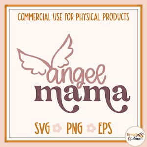 Angel Mama svg - Fausse couche svg - Perte maman svg - Memorial svg - Maman endeuillée svg - Infant Loss svg
