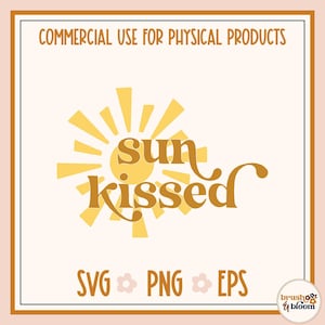 Sunkissed SVG - Retro Sunshine SVG - Retro Summer Shirt SVG - Groovy Summer Vibes Svg - Sunkissed Png - Sunshine Png
