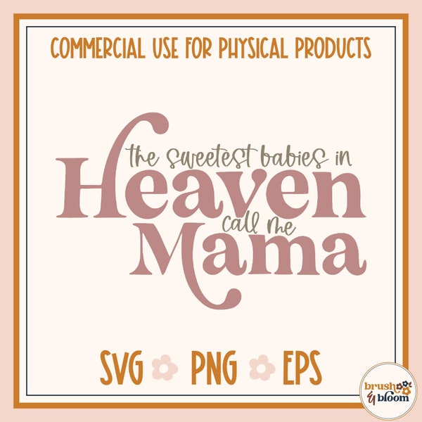 Babies in Heaven Call me Mama SVG - Angel Babies SVG - Baby Angels SVG - Miscarriage Svg - Angel Mom Svg - Baby Loss Svg