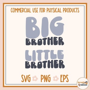Gran Hermano SVG - Hermano Pequeño SVG - Hermanos SVG - Hermanos Svg - Anuncio de Bebé Svg - Hermano Mayor y Hermano Pequeño Camisa Svg