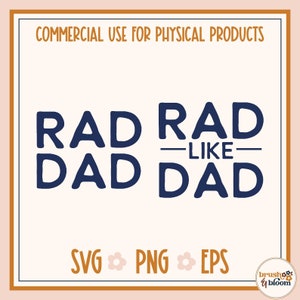 Rad Dad en Rad Like Dad Matching SVG - Vader en Zoon Matching SVG - Vaderdag Matching SVG - Rad Like Dad - Rad Dad