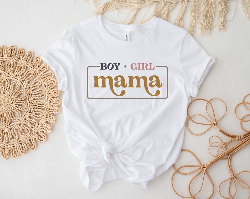 Boy and Girl Mama SVG Mama SVG Mom of Both SVG Mom Shirt Etsy