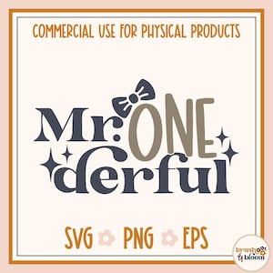 Mr. Onederful SVG - Mr Onederful シャツ SVG - 1歳の誕生日の男の子 SVG - 1歳の誕生日 SVG - Mr Onderful パーツ SVG