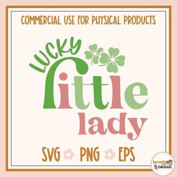 Lucky Little Lady SVG - Lucky Lady SVG - St Patrick's Day SVG - Baby Girl Svg - Baby St Patricks Svg