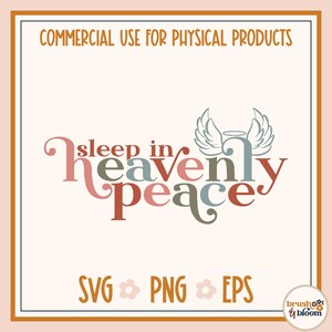 Dormez dans la paix céleste SVG - Noël fausse couche SVG - Noël perte SVG - repose en paix Noël svg - repose en paix svg