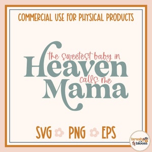 Mama of a Heaven Baby SVG - Angel Mom SVG - Baby Memorial PNG - Loss Mom Png - Miscarriage Svg - Pregnancy loss - Infant Loss - Baby Loss