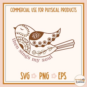 Then Sings My Soul SVG - Bible Verse SVG - Bible Quote SVG - Christian Svg File - Folk Art Christian Svg