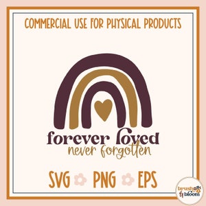Voor altijd geliefd, nooit vergeten SVG - In liefdevolle herinnering SVG - Forever Gemiste SVG - Ter nagedachtenis aan Svg - Rust in vrede Png