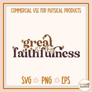 Great is thy Faithfulness SVG - Retro Christian SVG - Hymn Lyrics SVG - Bible Verse Svg
