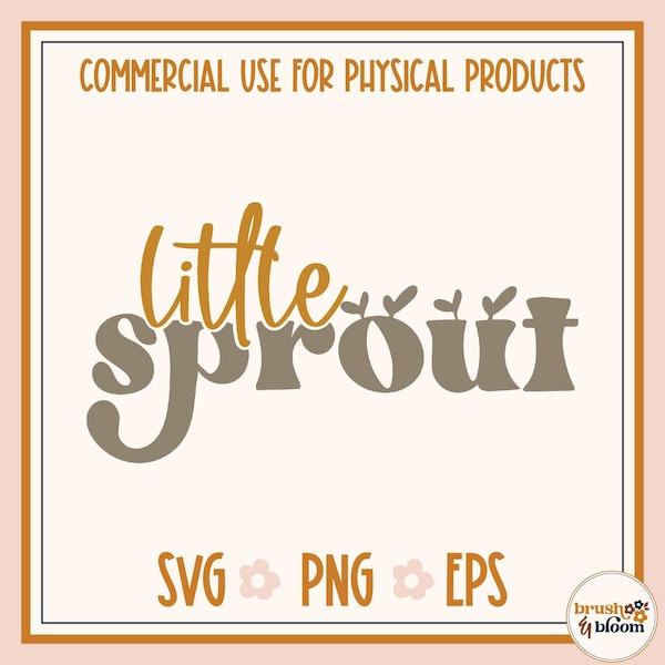 Little Sprout SVG - Baby boy SVG - Newborn Boy SVG - Baby Bodysuit Svg