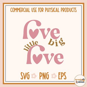 Amor grande e pequeno amor SVG - SVG correspondente - Mamãe e eu SVG - Mamãe e eu Valentine Svg