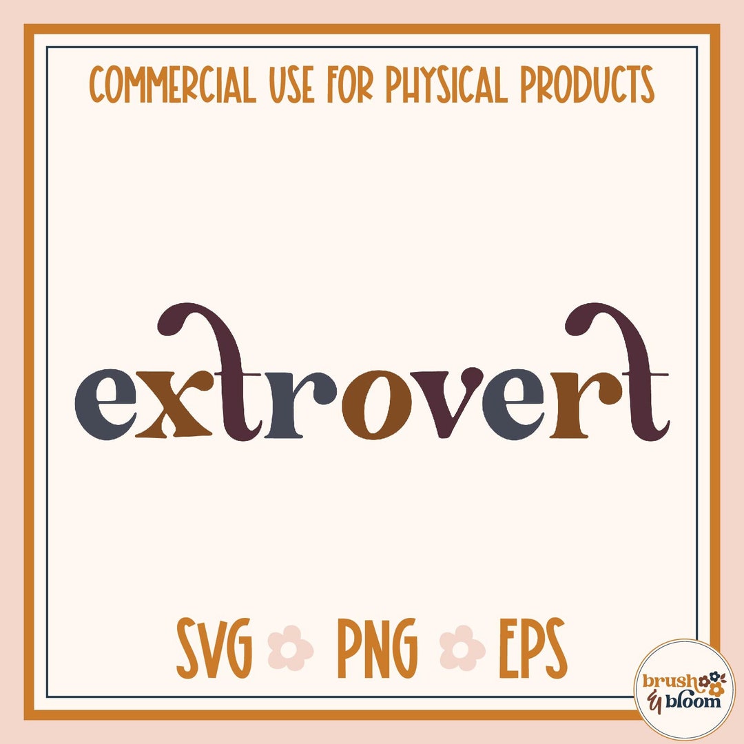 Extrovert SVG - Personality SVG - Retro SVG - Social Svg - Etsy