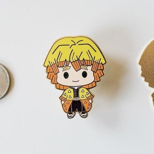 Chibi Lightning Swordsman Enamel Pin | Anime Pins | Kawaii Custom Anime Enamel Pins