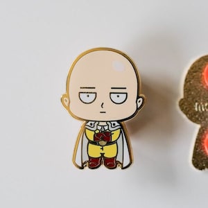 Chibi Bald Hero Enamel Pin | Anime Pins | Kawaii Custom Anime Enamel Pins