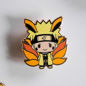 Chibi Fox Tail Fighter Enamel Pin | Anime Pins | Kawaii Custom Anime Enamel Pins