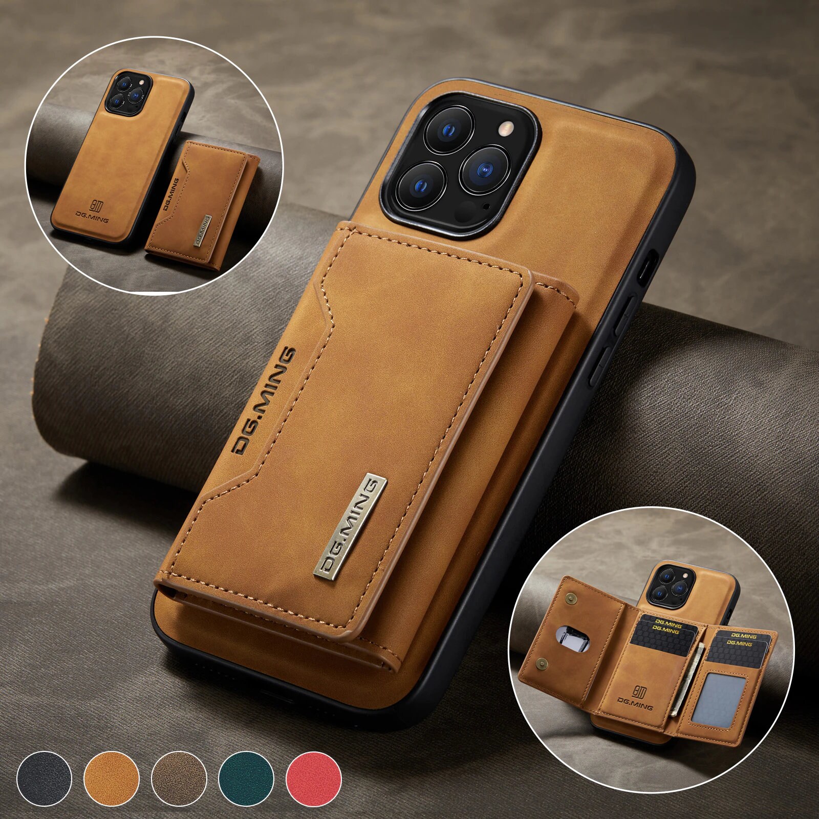 2 in 1 Detachable Magnetic Leather Case for Iphone 13 12 11 - Etsy