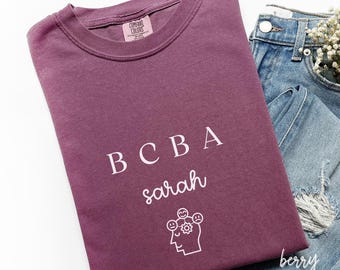 Personalized Board Certified Behavior Analyst Shirt, Custom Bcba Shirt, Behavior Therapist Shirt, Aba Sweatshirt, Behavior Technician B135