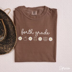 Comfort Colors® Fourth Grade Teacher Shirt, 4th Grade Teacher Shirt, 4th Grade Shirt, Fourth Grade Shirt, Elementary School, Teaching T B026