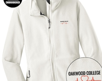 Personalized Nursing College Full Zip Jacket, Embroidered Women Jacket, Z096
