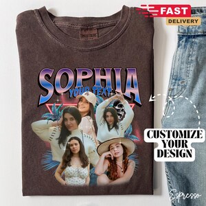 Custom Photo Vintage Comfort Color Shirt, Family Bootleg Graphic Shirt, Personalize Bootleg Custom, Bachelor Party, Graduation Gift B214