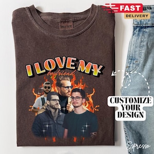 Ich liebe meinen Freund Shirt, benutzerdefinierte Bootleg Rap T-Shirt, ich liebe mein Bf Shirt, Paare Shirts, individuell, Ich liebe meinen Freund, Freundgeschenk, B264