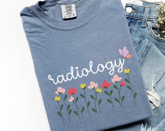 Floral Radiologie Shirt, Radiologie Abteilung Shirt, RAD Tech Sweatshirt, Radiologie Geschenk für Xray Tech, X-ray Technologe, CT MRI Tech B141