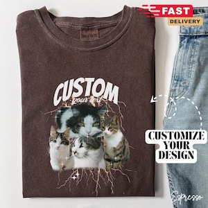 Custom Pet Bootleg Shirt, Custom Retro Cat Bootleg Shirt, Custom Photo Shirt, CUSTOM Your Own Bootleg Idea Here, Pet Photo Cat Mom Gift B263