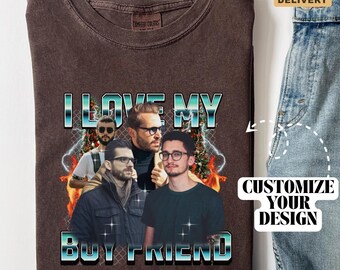 I Love My Boyfriend Bootleg Shirt, Custom Bootleg Rap Tee, I Love My BF Shirt, Couples Shirts, Custom I Love My Husband, Boyfriend Gift B226