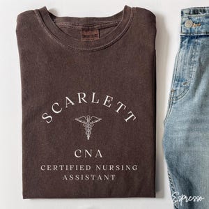 Custom Certified Nursing Assistant Shirts, Personalized CNA Shirt, Caduceus Nurse Tee, Gift for Certified Nursing Assistant, CNA Squad B117