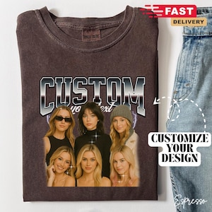 Custom Graphic Photo Vintage Washed Shirt, Family Bootleg Graphic Shirt, Personalize Bootleg Custom, Bachelor Party, Graduation Gift, B228
