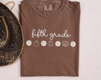 Camiseta de maestro de quinto grado Comfort Colors®, camiseta de maestro de quinto grado, camiseta de quinto grado, camiseta de quinto grado, escuela primaria, camiseta de enseñanza B025
