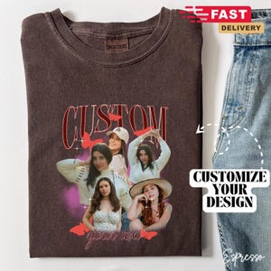 Custom Retro Girlfriend Shirt, Boyfriend Bootleg Rap Tee, Custom Your Girlfriend Face T-Shirt, Custom Photo Retro 90's Tee Gift For Her B261