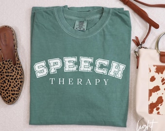 Comfort Colors® スピーチセラピーシャツ、スピーチセラピストシャツ、スピーチセラピーに最適な日ですTシャツ、セラピストへのギフト、コミュニケーション B031