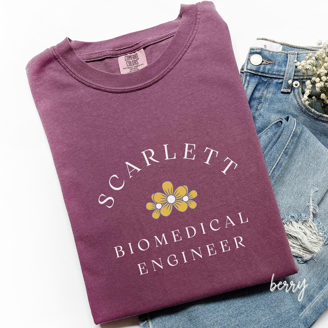 Personalized Biomedical Engineer Shirt, Floral Biomedical Engineer ...