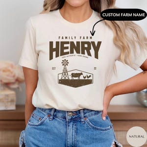 Customized Family Farm T Shirt, Personalized Farm Name Apparel, Gifts for Farmers Group, Farmhouse Family Outfit, Homestead Life Shirts N001